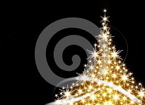 Golden Christmas tree