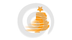 Golden Christmas Tree Animation - Wheel