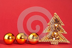 Golden christmas tree with pearls - goldener Weihnachtsbaum mit