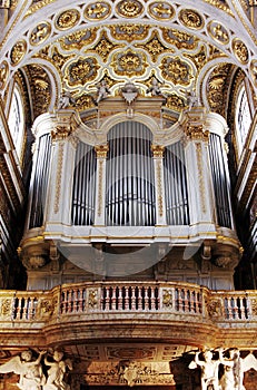 Golden Church Pipe Organ