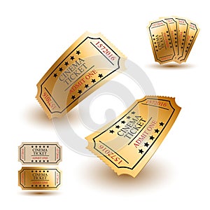 Golden cinema tickets