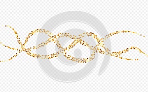 Golden Circle Bright Transparent Background.