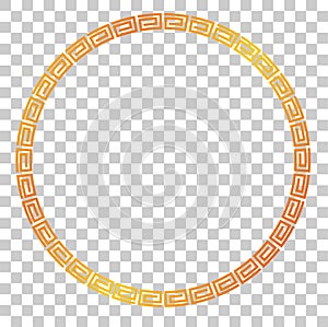 Golden Circle Frame for Certificate, Placard Go Xi Fat Cai, Imlek Moment or other China Related, at Transparent Effect Background photo