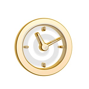 Golden clock symbol