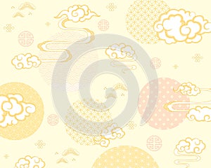 golden cloud background, cloud, chinese pattern cloud