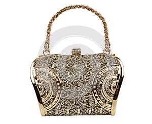 Golden clutch bag