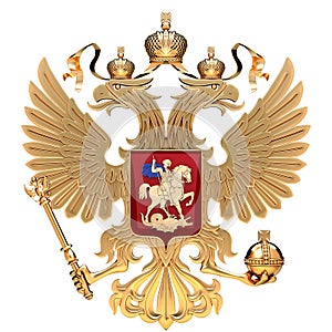 Golden Coat of arms of Russia