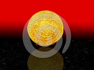 Golden coin 1617 photo