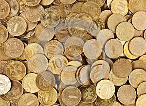 Golden coins background