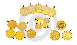 Golden coins background. Turkish Gold Coins.