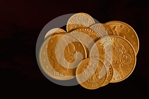 Golden coins collection