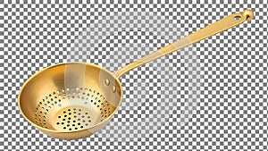 Golden Colander with Long Handle