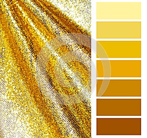 Golden color chart selection