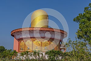 Golden color Lord Shiva Lingam temple in Puttaparthi