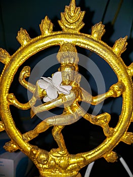 The golden color is the Saivite god Nataraja