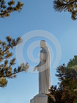 Golden, Colorado - Sacred Heart of Jesus statue at the Mother Cabrini shrine near Golden, Colorado