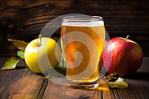 golden colored cider in a half pint stemmed glass
