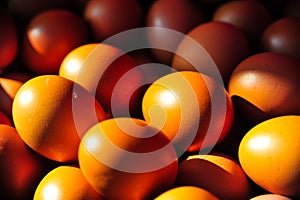 Golden colors of eggs