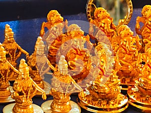 Golden colour Hindu devotional idols