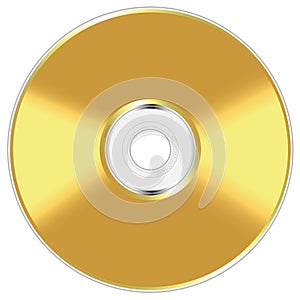 Golden compact disc photo