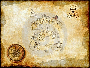 Map of pirate island photo