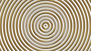 Golden concentric circles background