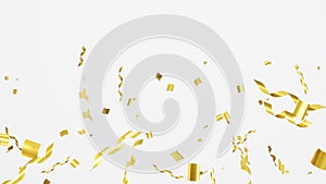 Golden confetti abstract background