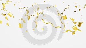 Golden confetti party background