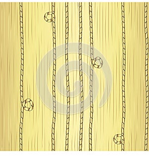 Golden cords on a striped background. Seamless vector pattern on gradient background.