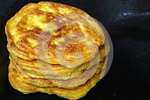 Golden corn cake