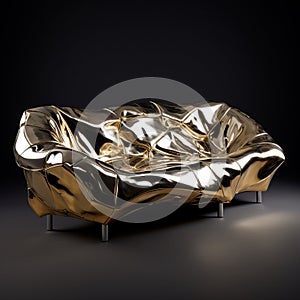Golden Couch With Shiny Finish: Inspired By Avicii Music