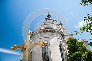 Golden Cross outside the St. Paul Cathedral