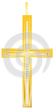 Golden cross pendent photo