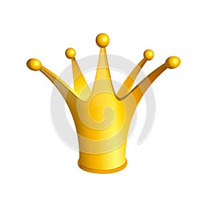 Golden crown cartoon vector icon. Vector royal jewelry for monarch.King.Gueen.Prince.Princess. photo