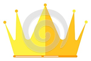 Golden crown, illustration, vector