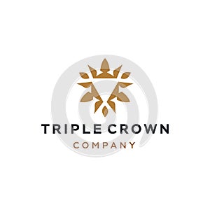 Golden crown logo icon. King queen symbol elegant logo vector icon line, Luxurious royal ornament for business