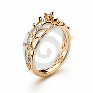 Golden Crown Ring - Inspired By Hiroshi Nagai\'s Fairy Tales