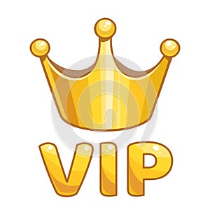 Golden crown with sign VIP