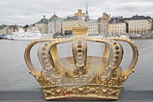 Golden Crown on Skeppsholm Bridge - Skeppsholmsbron 1861, Stoc