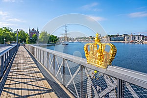 Golden Crown on Skeppsholmen Bridge, Stockholm