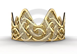 Golden Crown With Thorn Patterns