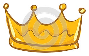 Golden crown , vector or color illustration