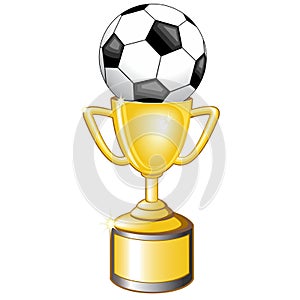 Soccer Football Winners Golden Cup photo