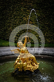 Golden Cupid in Lindenhof Palace Gardens - Bavaria, Germany