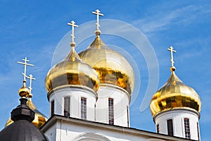 Golden cupola of russian church