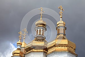 Golden cupola of Trinity cathedral