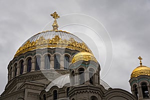 Golden cupolas of cathedral