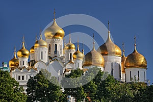 Golden Cupolas of Moscow Kremlin