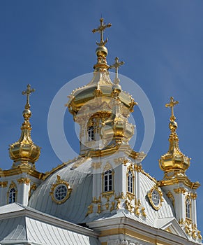 Golden cupolas, Peterhof