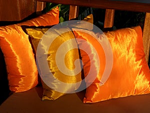 Golden cushions 2 photo